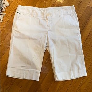 Lacoste white shorts